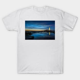 Noctilucent clouds at st marys lighthouse T-Shirt